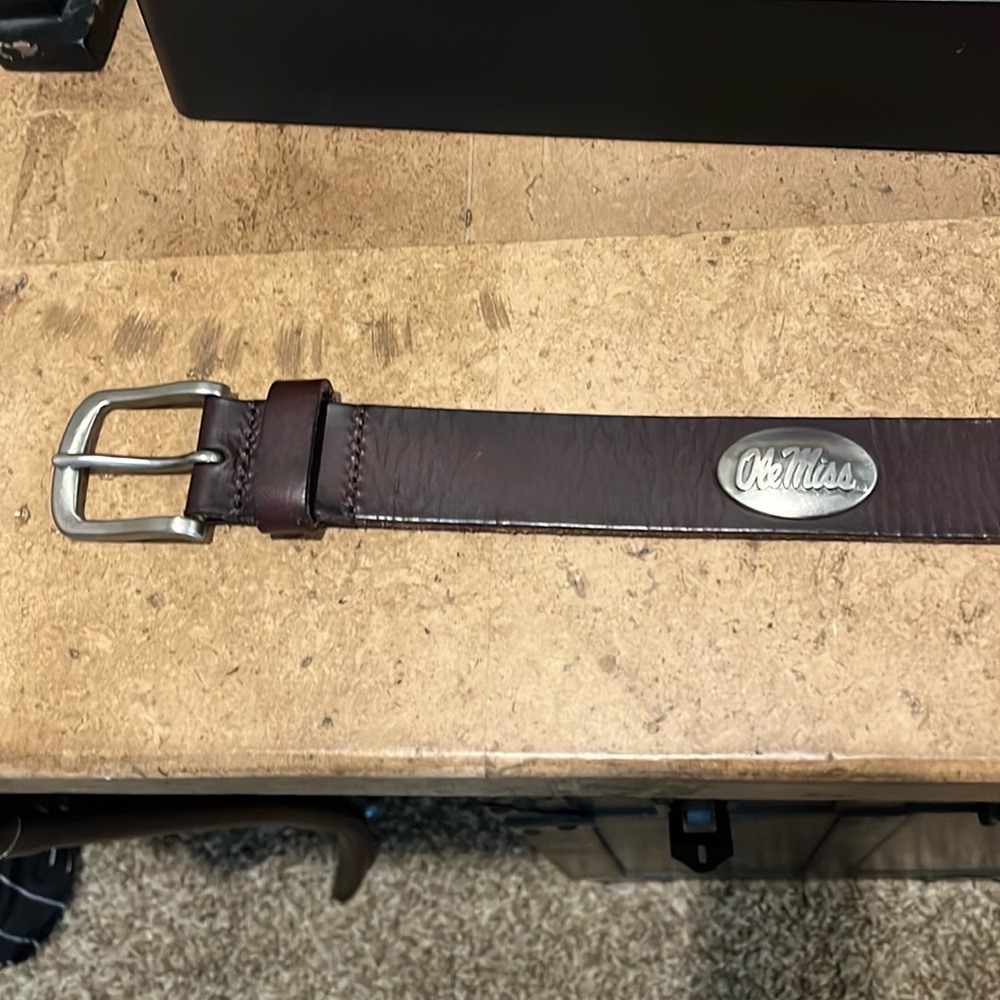 NCAA Mississippi-Ole Miss Rebels Zep-Pro Leather Concho Belt